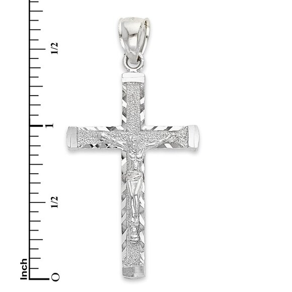 925 Sterling Silver Crucifix for Men - Silver Cross Pendant - Picture 4 of 5